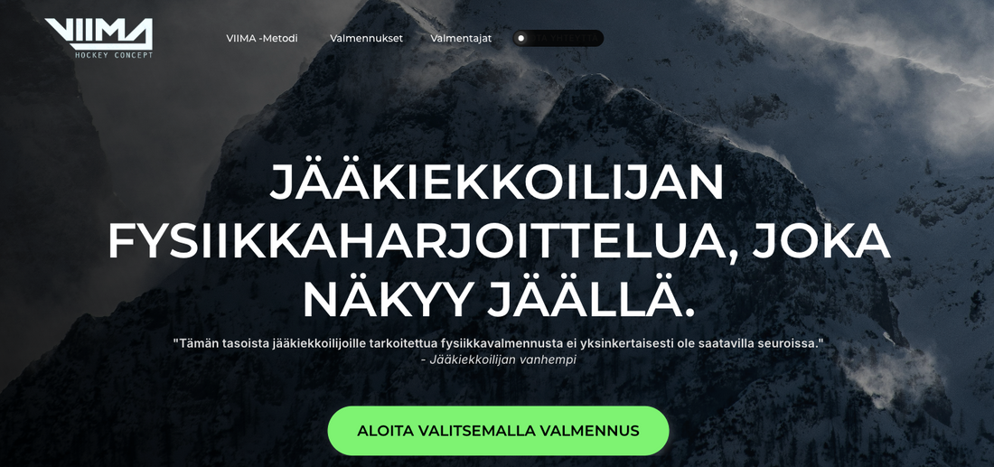 Viima Performance -sivu on avattu – yksilöllinen fysiikkavalmennus nyt helposti verkossa